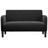 Canapé causeuse noir 109 cm velours 