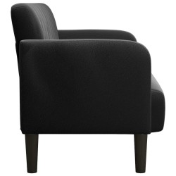 Canapé causeuse noir 109 cm velours 