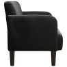 Canapé causeuse noir 109 cm velours 