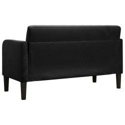 Canapé causeuse noir 109 cm velours 