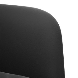 Canapé causeuse noir 109 cm velours 