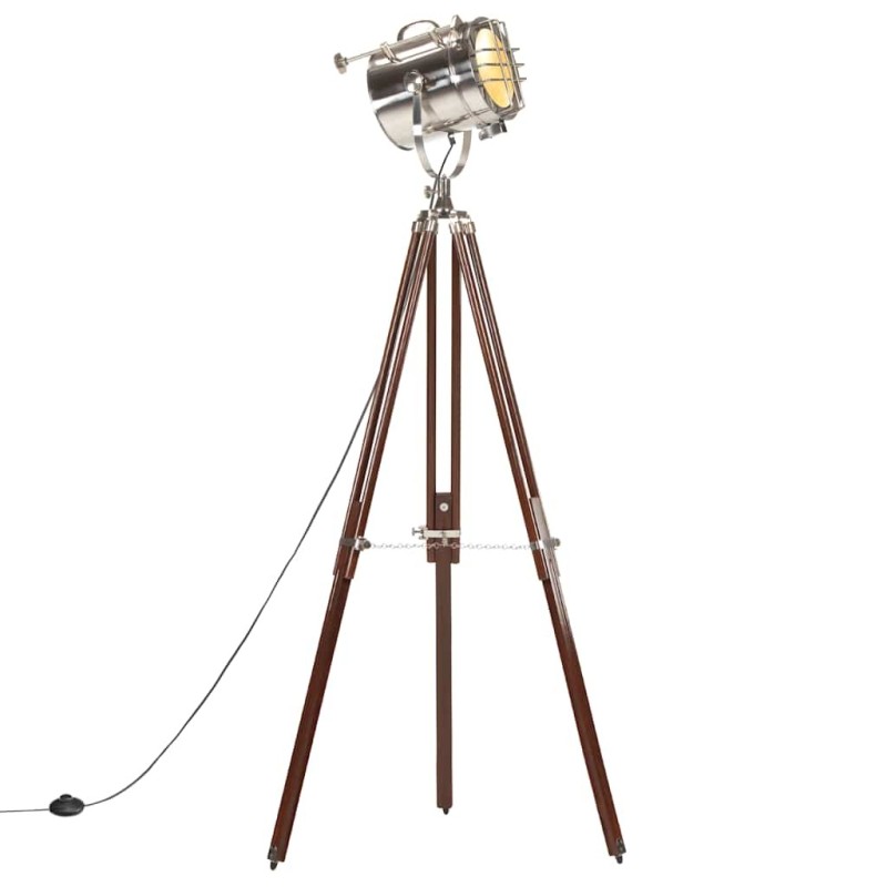 Lampadaire à trépied bois de manguier massif 180 cm     