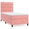 Sommier à lattes de lit et matelas Rose 80x200 cm Velours 