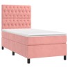 Sommier à lattes de lit et matelas Rose 80x200 cm Velours 
