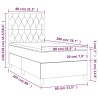 Sommier à lattes de lit et matelas Rose 80x200 cm Velours 