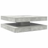 Table basse rotative à 360 degrés gris béton 90x90x34,5 cm 