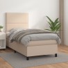 Sommier à lattes de lit avec matelas Cappuccino 90x190 cm 