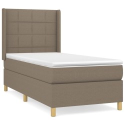 Sommier à lattes de lit avec matelas Taupe 80x200 cm Tissu 