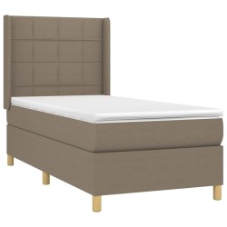 Sommier à lattes de lit avec matelas Taupe 80x200 cm Tissu 