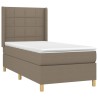 Sommier à lattes de lit avec matelas Taupe 80x200 cm Tissu 