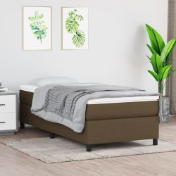 Sommier à lattes de lit avec matelas Marron foncé 80x200 cm 