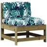 Salon de jardin 4 pcs avec coussins bois de pin imprégné 