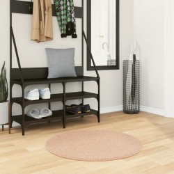 Tapis HUARTE à poils courts doux et lavable rouge clair Ø 80 cm 