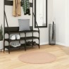 Tapis HUARTE à poils courts doux et lavable rouge clair Ø 80 cm 