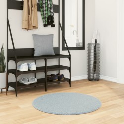 Tapis HUARTE à poils courts doux et lavable bleu Ø 80 cm 