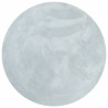 Tapis HUARTE à poils courts doux et lavable bleu Ø 80 cm 