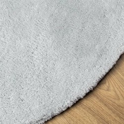 Tapis HUARTE à poils courts doux et lavable bleu Ø 80 cm 