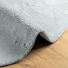 Tapis HUARTE à poils courts doux et lavable bleu Ø 80 cm 