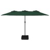 Parasol à double tête vert 449x245 cm 