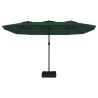 Parasol à double tête vert 449x245 cm 