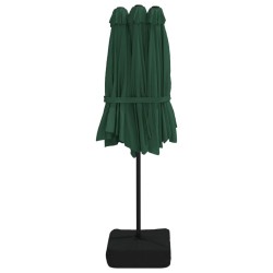 Parasol à double tête vert 449x245 cm 
