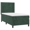 Sommier à lattes de lit matelas LED Vert foncé 80x200cm Velours 