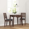 Chaises à manger coussins 2 pcs marron bois massif caoutchouc 