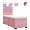 Sommier à lattes de lit et matelas Rose 80x200 cm Velours 