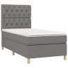 Sommier à lattes de lit et matelas et LED Gris foncé 80x200cm 