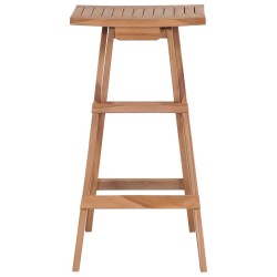 Tabourets de bar pliables lot de 2 Bois de teck massif 