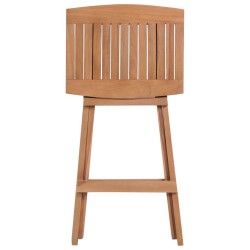 Tabourets de bar pliables lot de 2 Bois de teck massif 