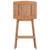 Tabourets de bar pliables lot de 2 Bois de teck massif 