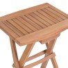 Tabourets de bar pliables lot de 2 Bois de teck massif 