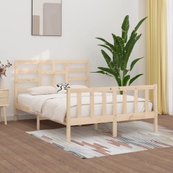 Cadre de lit sans matelas 150x200 cm bois massif 