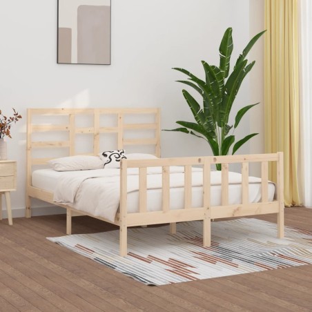 Cadre de lit sans matelas 150x200 cm bois massif 