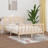 Cadre de lit sans matelas 150x200 cm bois massif 