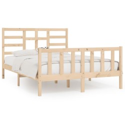 Cadre de lit sans matelas 150x200 cm bois massif 