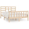 Cadre de lit sans matelas 150x200 cm bois massif 