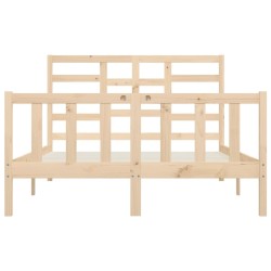 Cadre de lit sans matelas 150x200 cm bois massif 