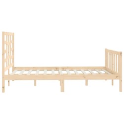 Cadre de lit sans matelas 150x200 cm bois massif 