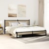 Cadre de lit en métal sans matelas chêne sonoma 183x213 cm 