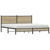 Cadre de lit en métal sans matelas chêne sonoma 183x213 cm 