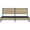 Cadre de lit en métal sans matelas chêne sonoma 183x213 cm 