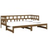 Lit coulissant sans matelas marron miel 2x(90x190) cm 