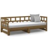 Lit coulissant sans matelas marron miel 2x(90x190) cm 