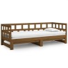 Lit coulissant sans matelas marron miel 2x(90x190) cm 