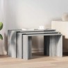 Tables gigognes 3 pcs sonoma gris bois d'ingénierie 