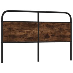 Tête de lit chêne fumé 150 cm acier et bois d'ingénierie 