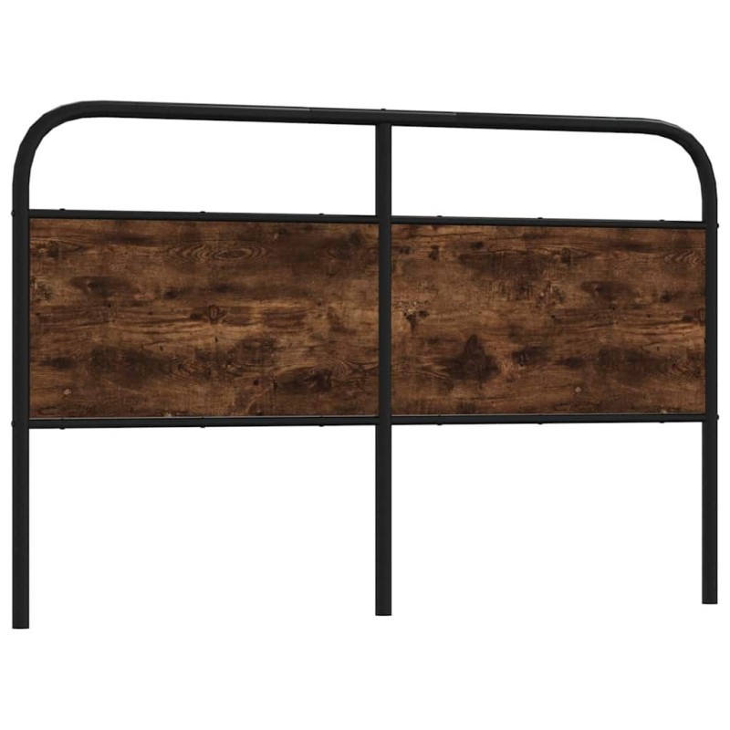Tête de lit chêne fumé 150 cm acier et bois d'ingénierie 
