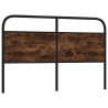 Tête de lit chêne fumé 150 cm acier et bois d'ingénierie 